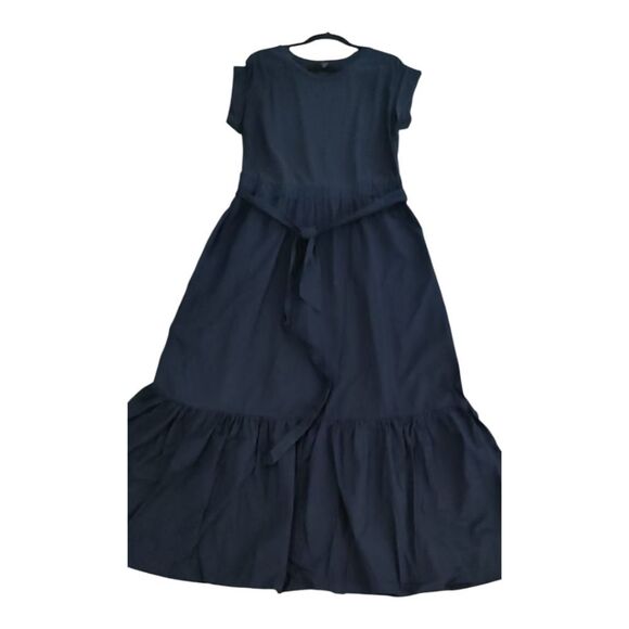 Banana Republic Navy Blue Tiered Maxi Dress Size L - Picture 4 of 11